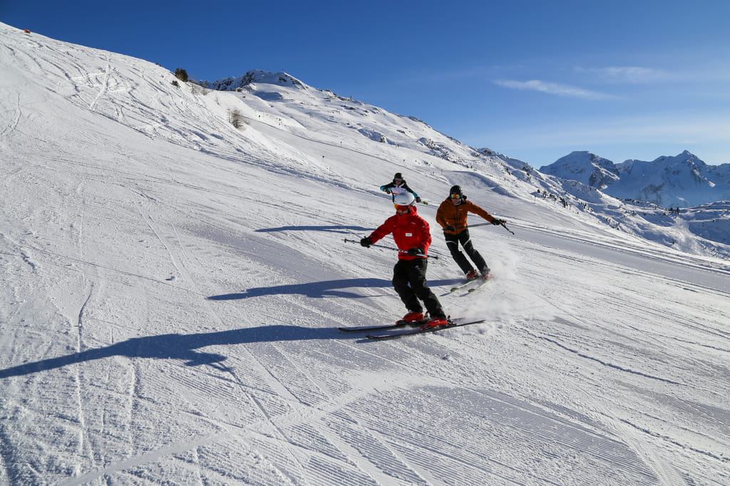 The right posture in skiing